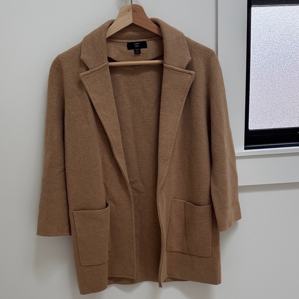 J. Crew Women's Camel Sweater Blazer, XXS